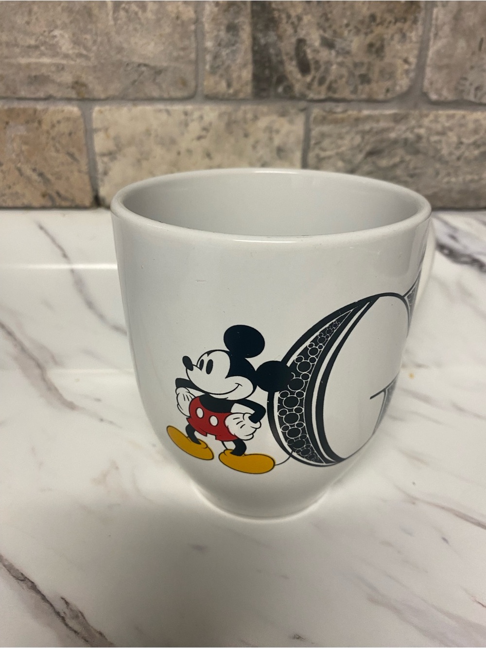 Disney White Ceramic Mug with Classic Mickey Mouse in Red and Yellow